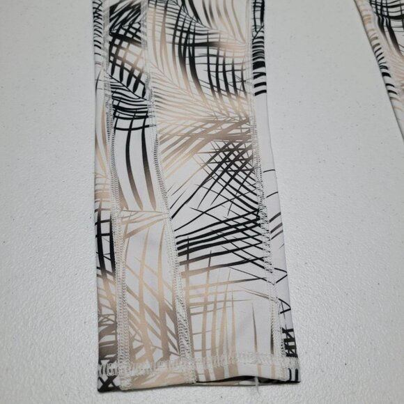 Nux Level Athletic Leggings Thrive Branded Pockets White Gold‎ Womens Medium - Picture 8 of 9